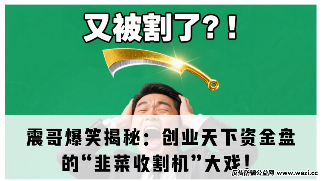 震哥爆笑揭秘：创业天下资金盘的“韭菜收割机”大戏！