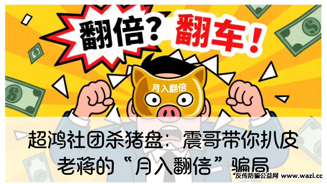 [超鸿社团]杀猪盘：震哥带你扒皮老蒋的“月入翻倍”骗局!