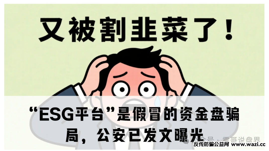 【ESG平台】是假冒的资金盘骗局，公安已发文曝光，即将崩盘跑路！