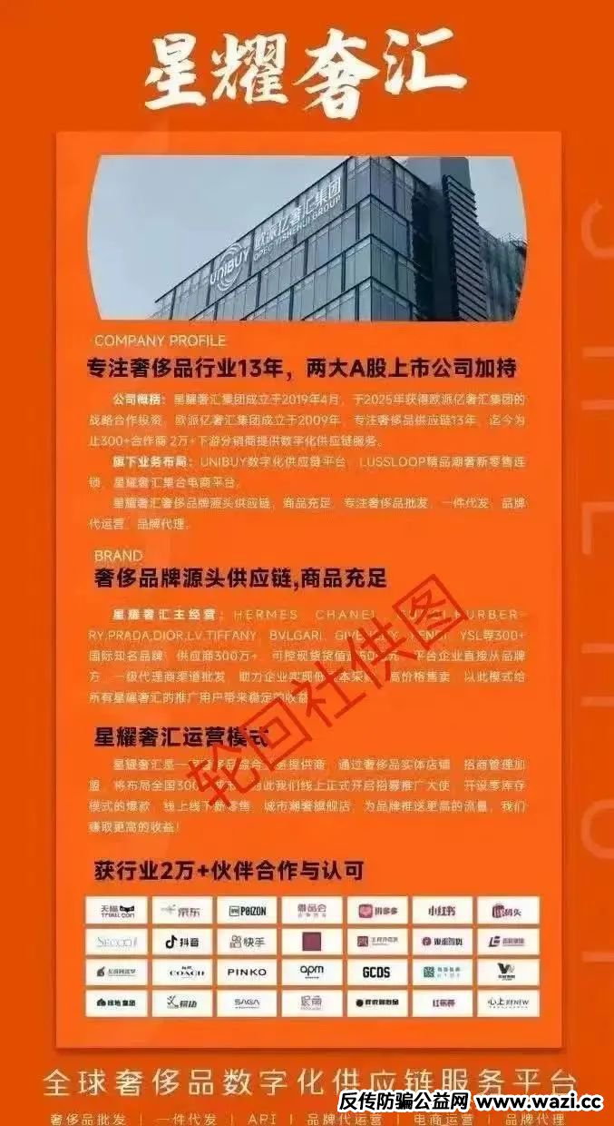 【星耀奢汇】 一轮圈短命分红盘 高度预警切勿参与！