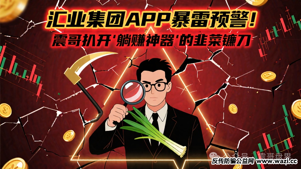 【汇业集团】APP暴雷预警！这个＂躺赚神器＂的韭菜镰刀！