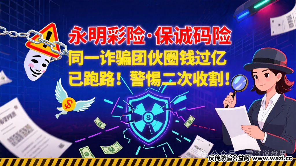 【永明彩险和保诚码险】同一诈骗团伙，圈钱过亿已经跑路，警惕二次收割！