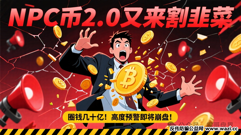NPC币2.0又来割韭菜，圈钱几十亿，高度预警即将崩盘
