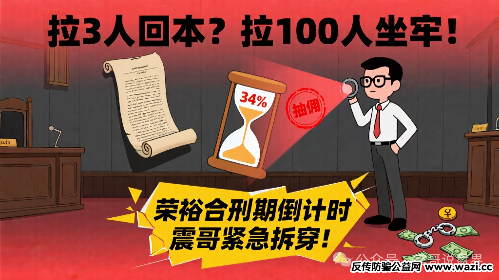 荣裕合34%抽佣，拉3人回本？拉100人坐牢！刑期倒计时！