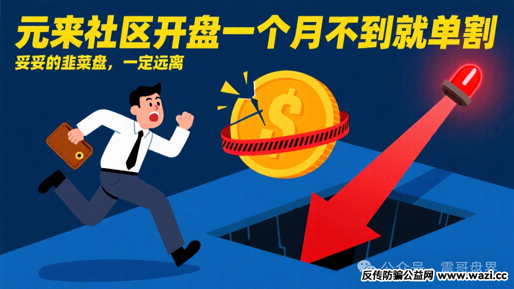 【元来社区】开盘一个月不到就单割，妥妥的韭菜盘，远离！