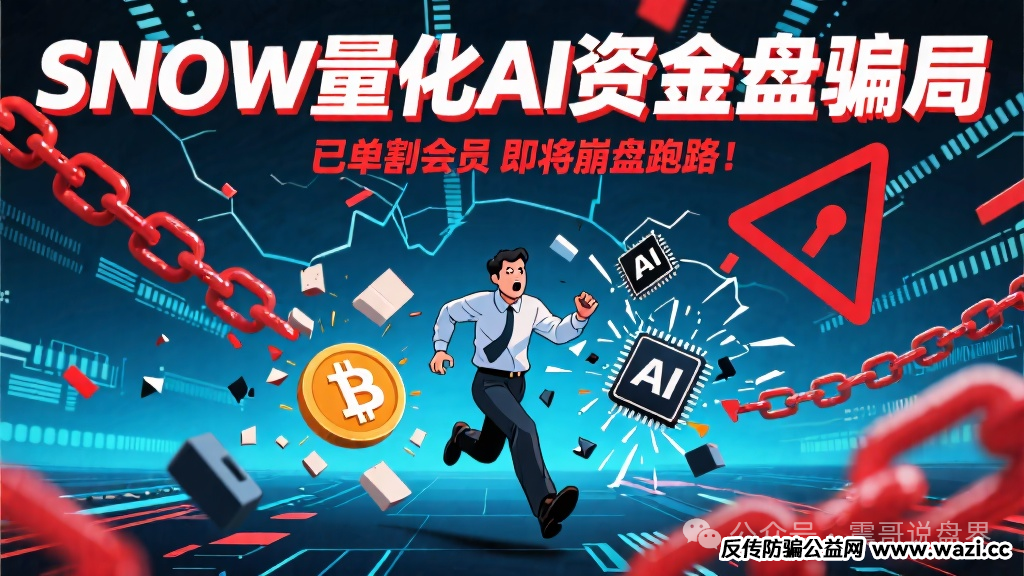 【SNOW量化AI】资金盘骗局,已经单割会员,即将崩盘跑路!