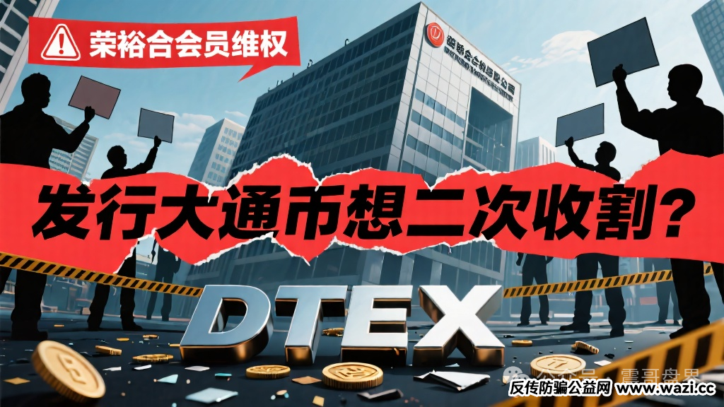 荣裕合已经有会员去公司维权,发行“大通币DTEX”想二次收割
