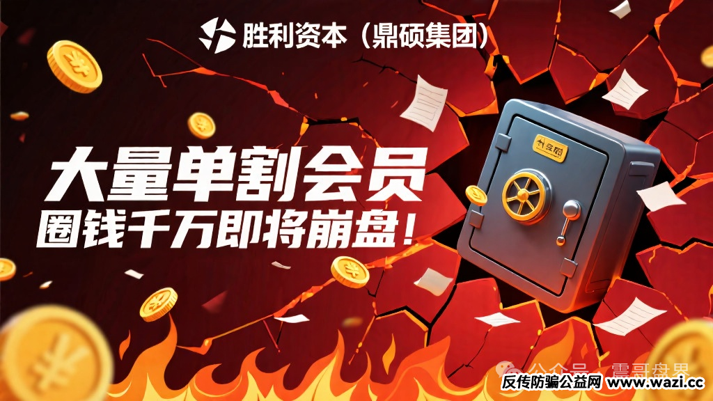 胜利资本（鼎硕集团）大量单割会员，圈钱几千万即将崩盘！