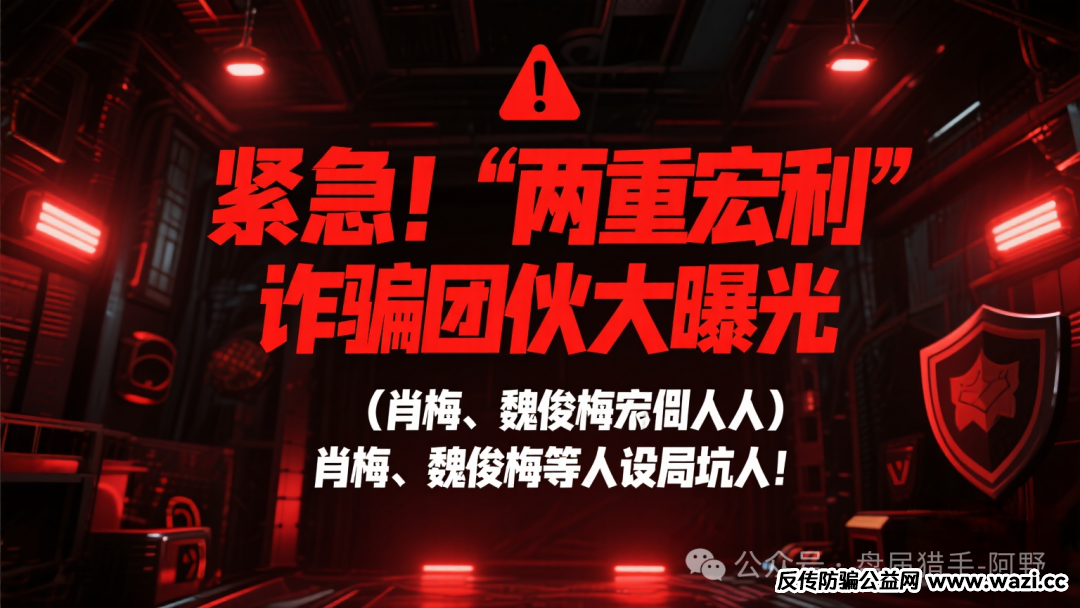 紧急！“两重宏利” 诈骗团伙大曝光，肖梅、魏俊梅等人设局坑人！
