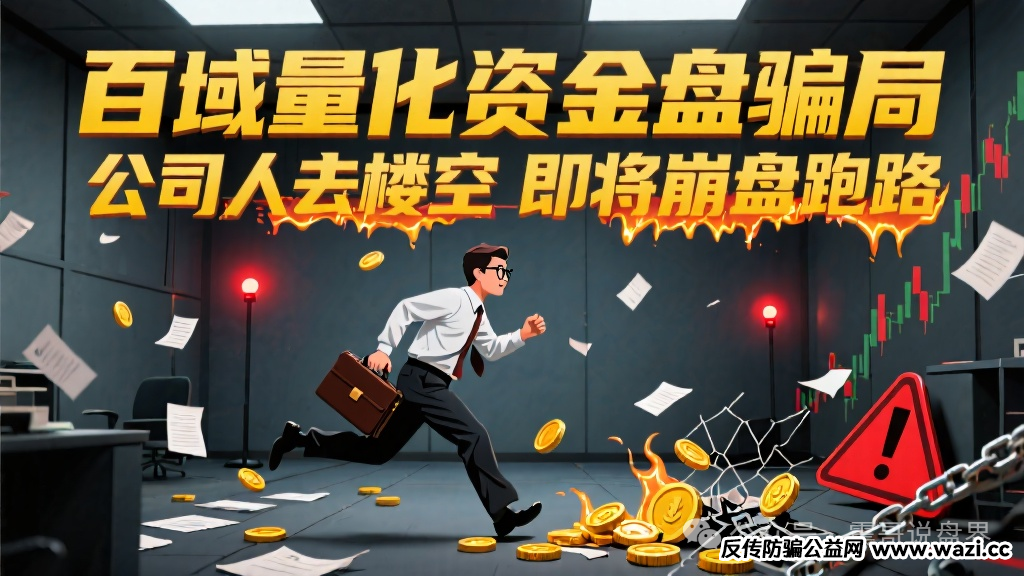 【百域量化】资金盘骗局，公司人去楼空，即将崩盘跑路！