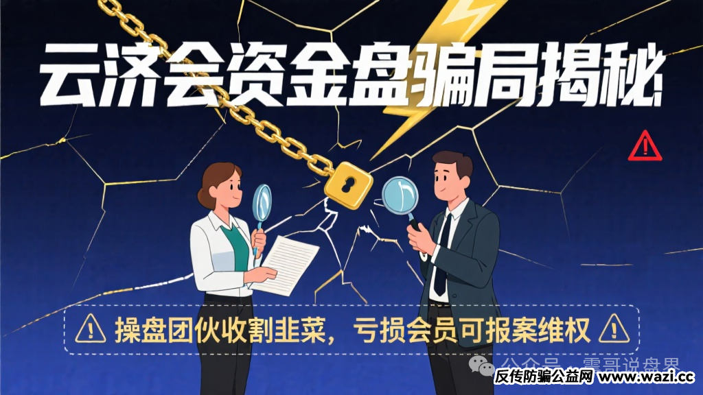 【云济会】资金盘骗局揭秘:操盘团伙收割韭菜,亏损会员可报案维权。