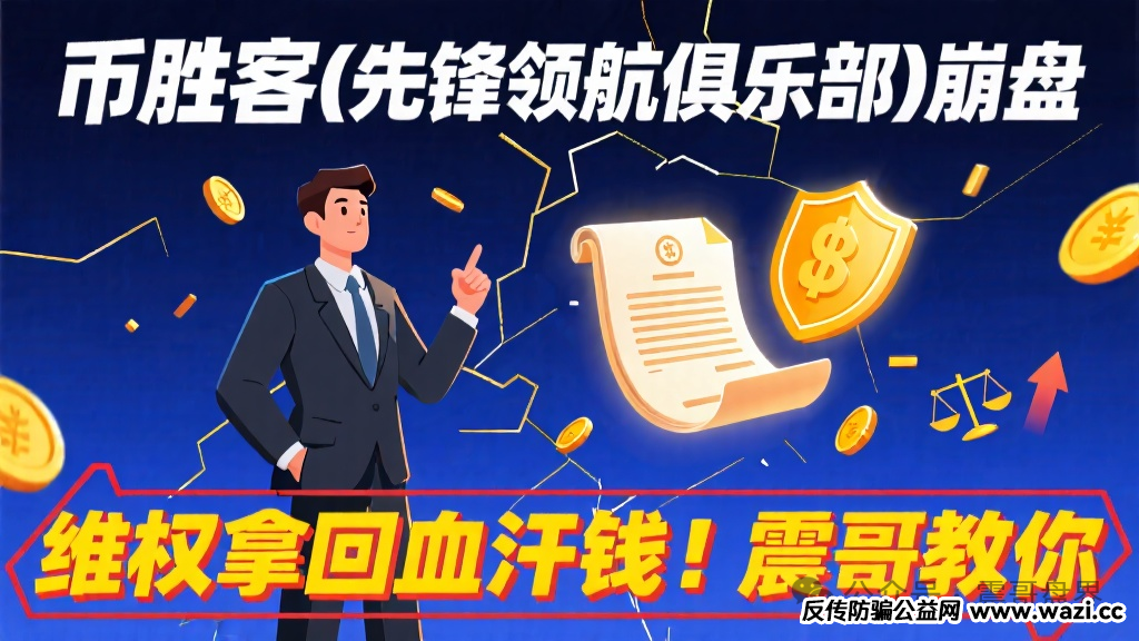 【币胜客(先锋领航俱乐部)】崩盘,维权拿回血汗钱!