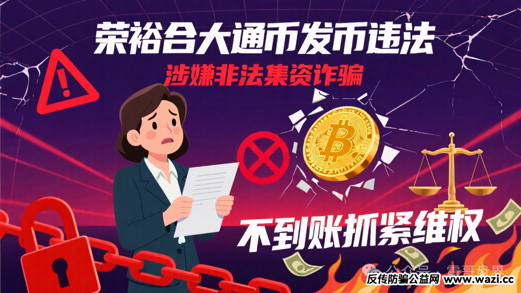 曝光【荣裕合】大通币发币违法,涉嫌集资诈骗罪!