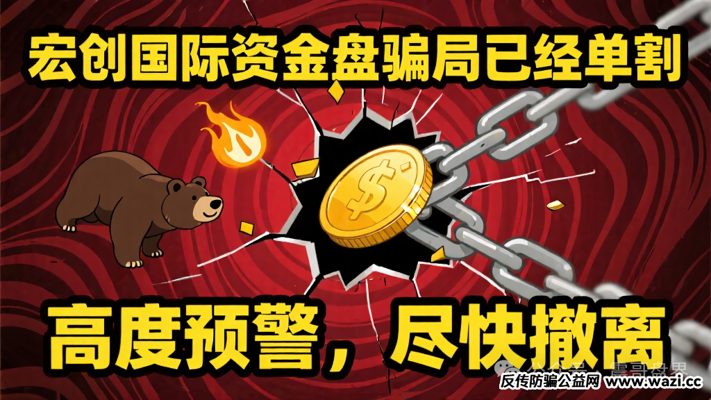 【宏创国际】资金盘骗局已经单割，高度预警，尽快撤离！
