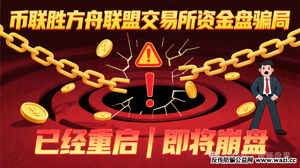 【币联胜/方舟联盟交易所】资金盘骗局，已经重启，即将崩盘！